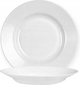 Tányér Étkészlet Fehér Üveg Tálaló Étkészlet Erős