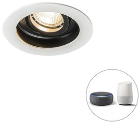 Okos beépített reflektor fehér acéllal, beleértve a Wifi GU10-et - Rondoo