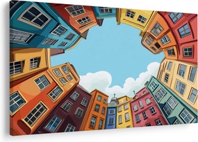 Kép - Házak között (90x60 cm)