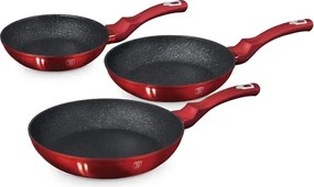BerlingerHaus 3 részes serpenyő szett Metallic Line Burgundy Edition BH/1288NF