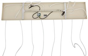 Art Deco függőlámpa bézs színben, fehér üveggel, 8-as - Sandra