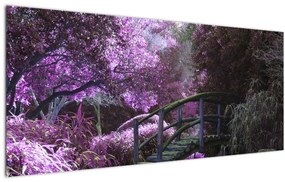 Kép - lila fák (120x50 cm)