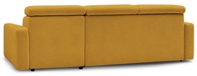 Mustársárga kinyitható sarokkanapé (variálható) Monaco – Bobochic Paris