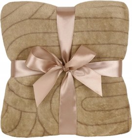 Mikroszálas ágytakaró 130x170 bézs geometria Retro Wave Nyár