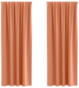 Függönyök függönyökkel 2 pcs Terrakotta 260x140cm Poliészter