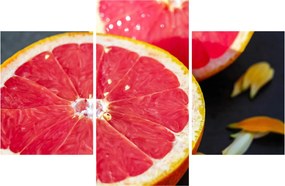 Szeletelt grapefruit képe (90x60 cm)
