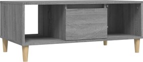 vidaXL szürke sonoma színű szerelt fa dohányzóasztal 90 x 50 x 36,5 cm