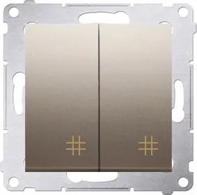 Keresztkapcsoló 2X Arany Matt DW7/2.01/44 SIMON54