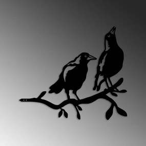 Bird fém kerti dísztárgy, fekete, 45×39 cm