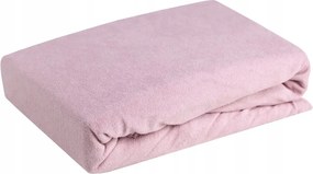 Púderszínű frottír gumis lepedő 180X200