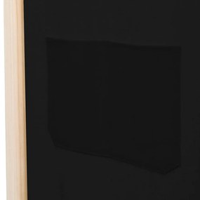 fekete 5-paneles szövetparaván 200 x 170 x 4 cm