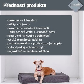 PETSTUFF® Kutyafekhely XL világosszürke 140 x 100 x 10 cm