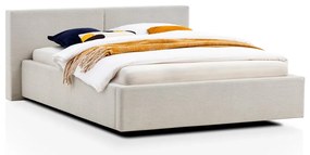 Bézs kárpitozott franciaágy ágyrács nélkül 140x200 cm Cube – Meise Möbel