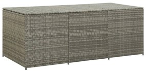 vidaXL szürke polyrattan kerti tárolóláda 180 x 90 x 70 cm