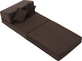 Összecsukható matrac/fotel, 2v1, barna Taupe, PELOS