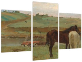 Kép - Edgar Degas, Horses in a Meadow, reprodukciók (90x60 cm)