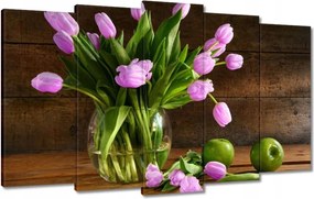 Vászonkép 100x60 Lila tulipánok