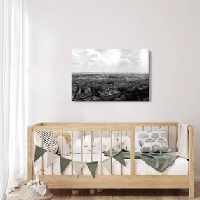 Kép - Házak háztetői Párizsban (90x60 cm)