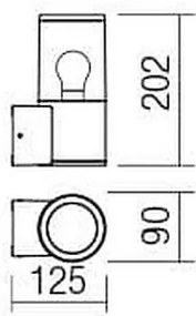 Redo 90047 - Kültéri fali lámpa  FRED 1xE27/20W/230V IP54