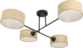 Brilagi - Felületre szerelhető csillár VIRGO 4xE14/40W/230V bézs/fekete