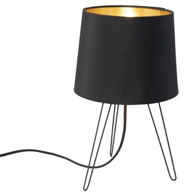 Modern asztali lámpa fekete - Lofty