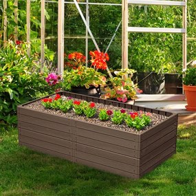 WOODY magaságyás, 149x75,6x25cm, barna Prosperplast