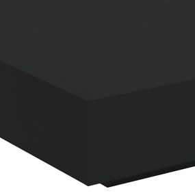fekete szerelt fa dohányzóasztal 100 x 100 x 31 cm