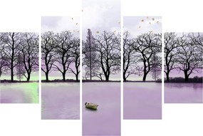 Kép - Bárkák a tavon (150x105 cm)
