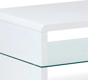 Magasfényű fehér dohányzóasztal. 110x60x40cm AHG-402 WT