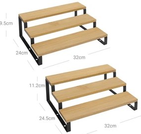 2 db-os MARGE fűszertartó állvány készlet, fekete/barna