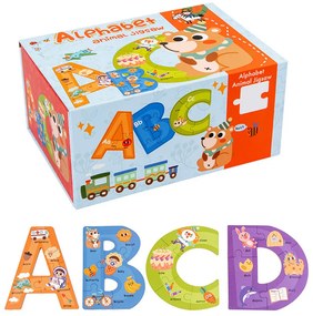 Fa ábécé puzzle angol szavakkal