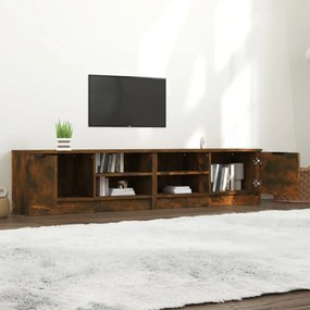 2 db füstös tölgy színű szerelt fa TV-szekrény 80x35x36,5 cm