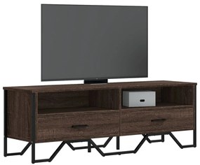 barna tölgy színű szerelt fa TV-szekrény 122 x 34 x 41 cm