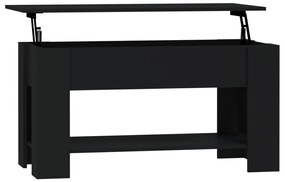 Fekete szerelt fa dohányzóasztal 101 x 49 x 52 cm