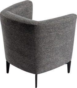 Design fotel, szürke/fekete, KAPY