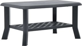 vidaXL antracitszürke műanyag dohányzóasztal 90 x 60 x 46 cm