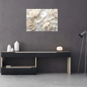 Üveg kép - Finom bazsarózsák (70x50 cm)