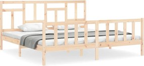 vidaXL tömör fenyőfa ágy matrac nélkül 200 x 200 cm