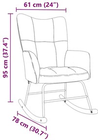 barna szövet hintaszék