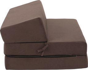 Összecsukható matrac/fotel, 2v1, barna Taupe, VEDIS