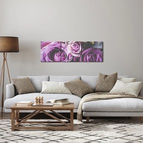 Kép - Rózsák (órával) (90x30 cm)