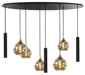 CALYPSO lógó 3xGU10/60W + 5xE27/60W fekete/arany