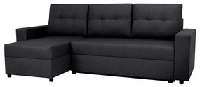 Univerzális sarokkanapé ággyá alakítható, tárolós SEVILLA antracit