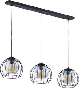 TK LIGHTING 4483 UNIVERSO Többágú Függesztett Lámpa Fekete, Grafit E27 IP20