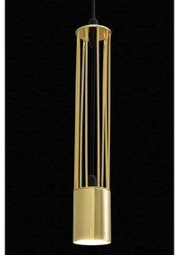 LED Csillár zsinóron BARS 3xGU10/4,8W/230V arany/fekete