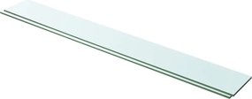vidaXL 2 db átlátszó üveg paneles polc 100 x 12 cm