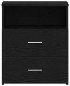 Éjjeli szekrények 2 db Fekete tölgy 50x32x60cm Mérnöki fa