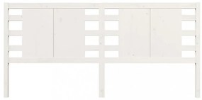 fehér tömör fenyőfa fejtámla 126 x 4 x 100 cm