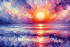 Kép - Színes művészi naplemente (90x60 cm)