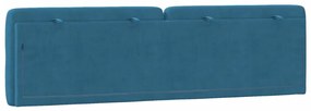 kék bársony fejtámla párna 180 cm